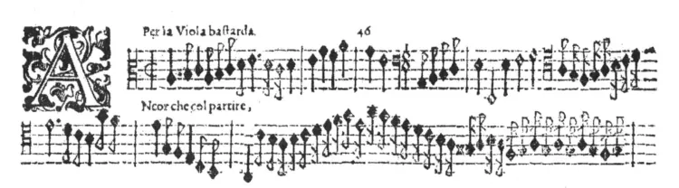 Extrait d'une partition de Ancor